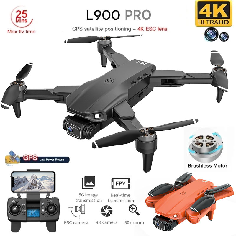 Nano Quad Fpv - L900 Pro GPS Drone 4K Profesjonalny