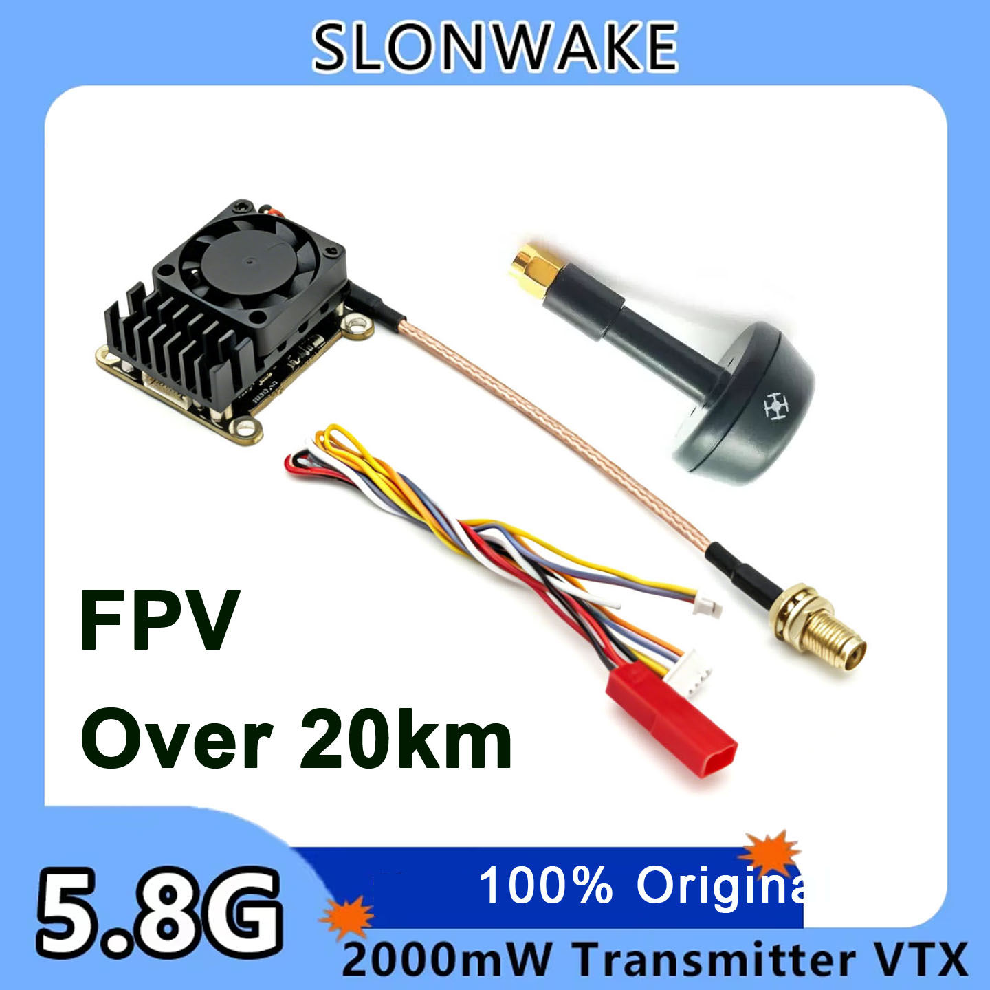 Vtx Video Transmitter - Nowa ulepszona wersja 5.8Ghz 2W regulowany