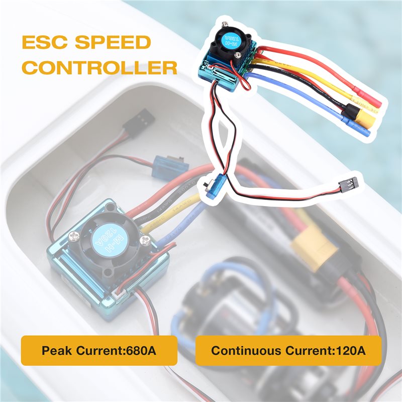 WOWFU-120A Bezszczotkowy regul – Rc Boat Brushless Motor recenzja i cena