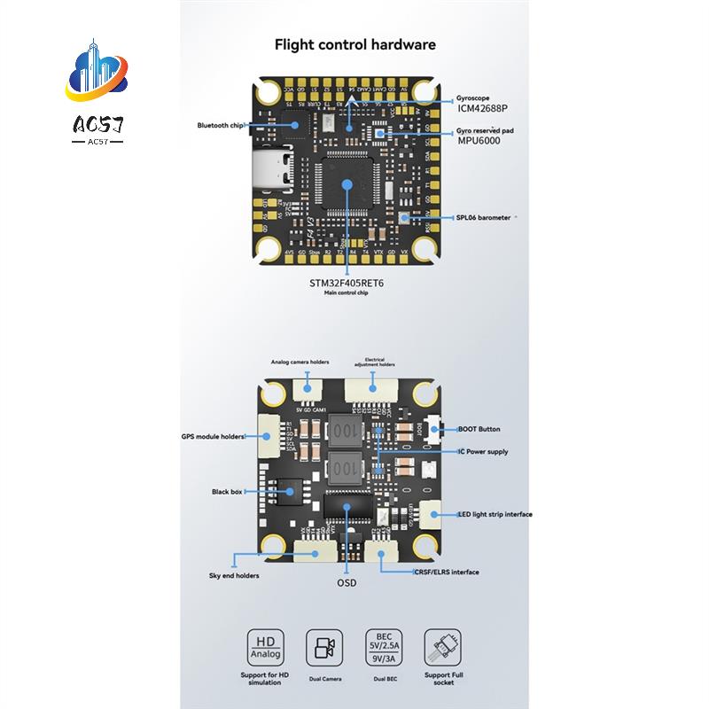 AC57-F465 V3 FC&ESC FPV Stack  – Drone Rc Flight Controller recenzja i cena