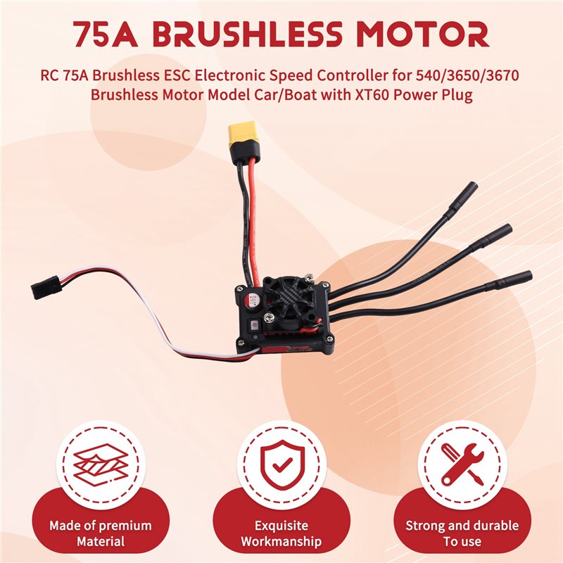 MACH-RC 75A Bezszczotkowy regu – Rc Boat Brushless Motor recenzja i cena